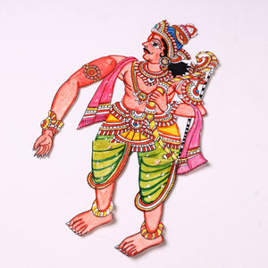 Arjuna - Tholu Bommalata Leather Puppet (16 x 10 in)
