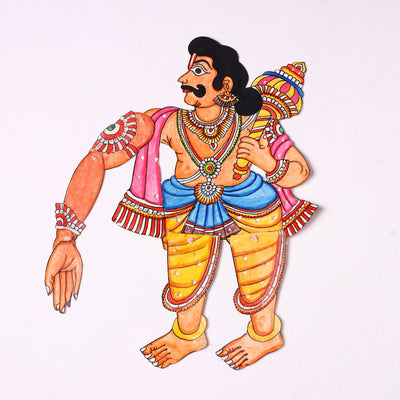 Bhima - Tholu Bommalata Leather Puppet (16 x 10 in)