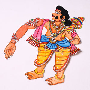 Bhima - Tholu Bommalata Leather Puppet (16 x 10 in)