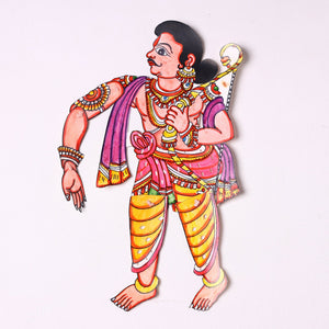 Arjuna - Tholu Bommalata Leather Puppet (14 x 10 in)