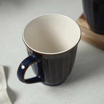 Blue - Ceramic Mugs (Set of 2, 300 ml)