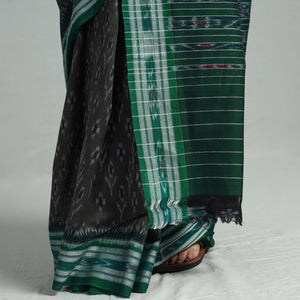Black - Sambalpuri Ikat Handloom Cotton Saree 26