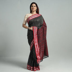 Black - Sambalpuri Ikat Handloom Cotton Saree 28