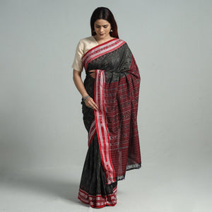 Black - Sambalpuri Ikat Handloom Cotton Saree 28