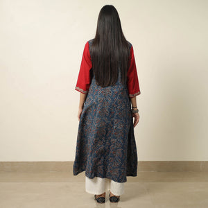 Blue - Exclusive Hand Zardozi Embroidery Mul Cotton Kurta 08