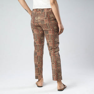 Brown - Ajrakh Block Printed Cotton Pant