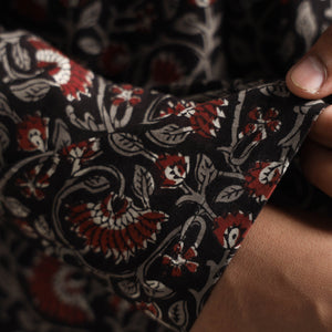 Black - Gulbahar Bagru Block Printed Cotton Men Short Kurta