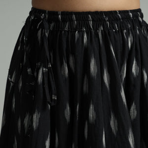 Black - 24 Kali Cotton Pochampally Ikat Skirt 06