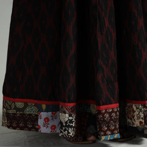 Black - 24 Kali Cotton Pochampally Ikat Skirt 15