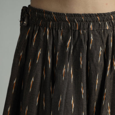 Brown - 24 Kali Cotton Pochampally Ikat Skirt 22