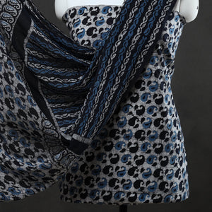 Blue - 3pc Cotton Kutch Batik Print Dress Material 07