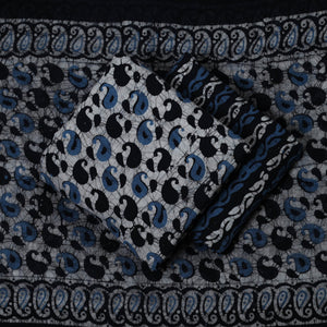 Blue - 3pc Cotton Kutch Batik Print Dress Material 07