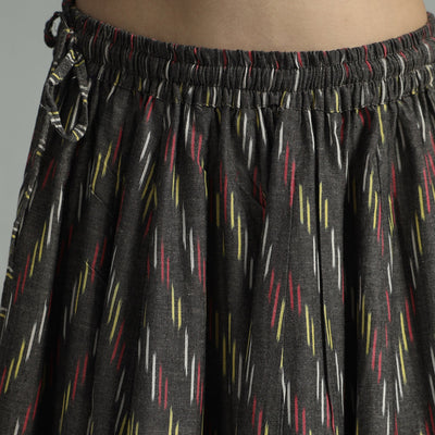 Brown - 24 Kali Cotton Pochampally Ikat Skirt 38