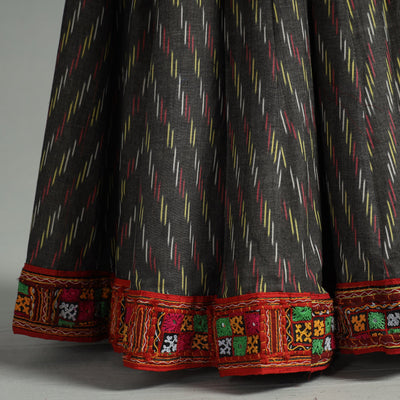 Brown - 24 Kali Cotton Pochampally Ikat Skirt 38