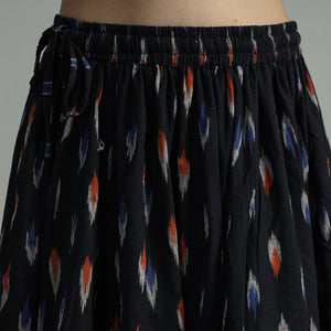 Black - 24 Kali Cotton Pochampally Ikat Skirt 39