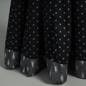 Black - Jacquard Patchwork 24 Kali Cotton Long Skirt 01
