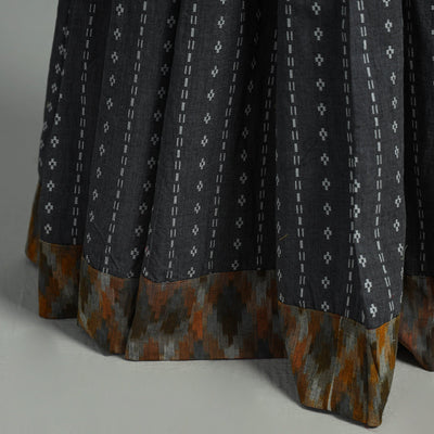 Black - Jacquard Patchwork 24 Kali Cotton Long Skirt 06