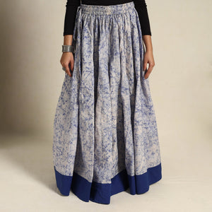 Blue - 24 Kali Patchwork Batik Print Cotton Long Skirt 02
