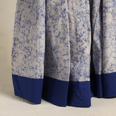 Blue - 24 Kali Patchwork Batik Print Cotton Long Skirt 02