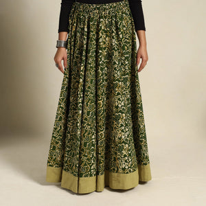 Green - 24 Kali Patchwork Batik Print Cotton Long Skirt 07