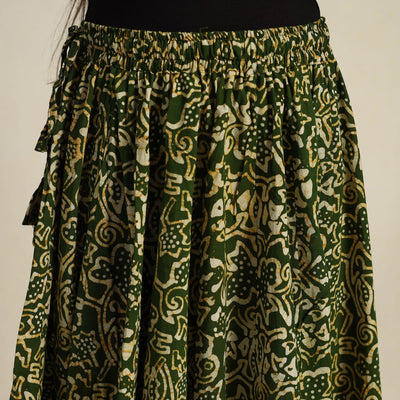 Green - 24 Kali Patchwork Batik Print Cotton Long Skirt 07