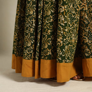 Green - 24 Kali Patchwork Batik Print Cotton Long Skirt 08