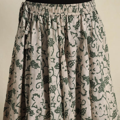Beige - 24 Kali Patchwork Batik Print Cotton Long Skirt 10