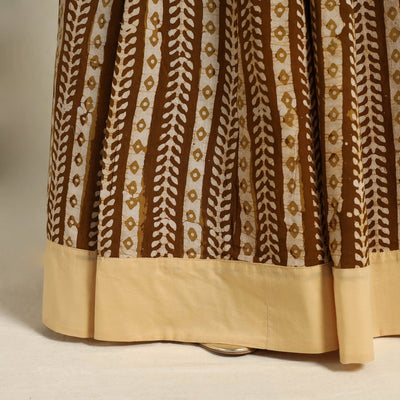 Brown - 24 Kali Patchwork Batik Print Cotton Long Skirt 13
