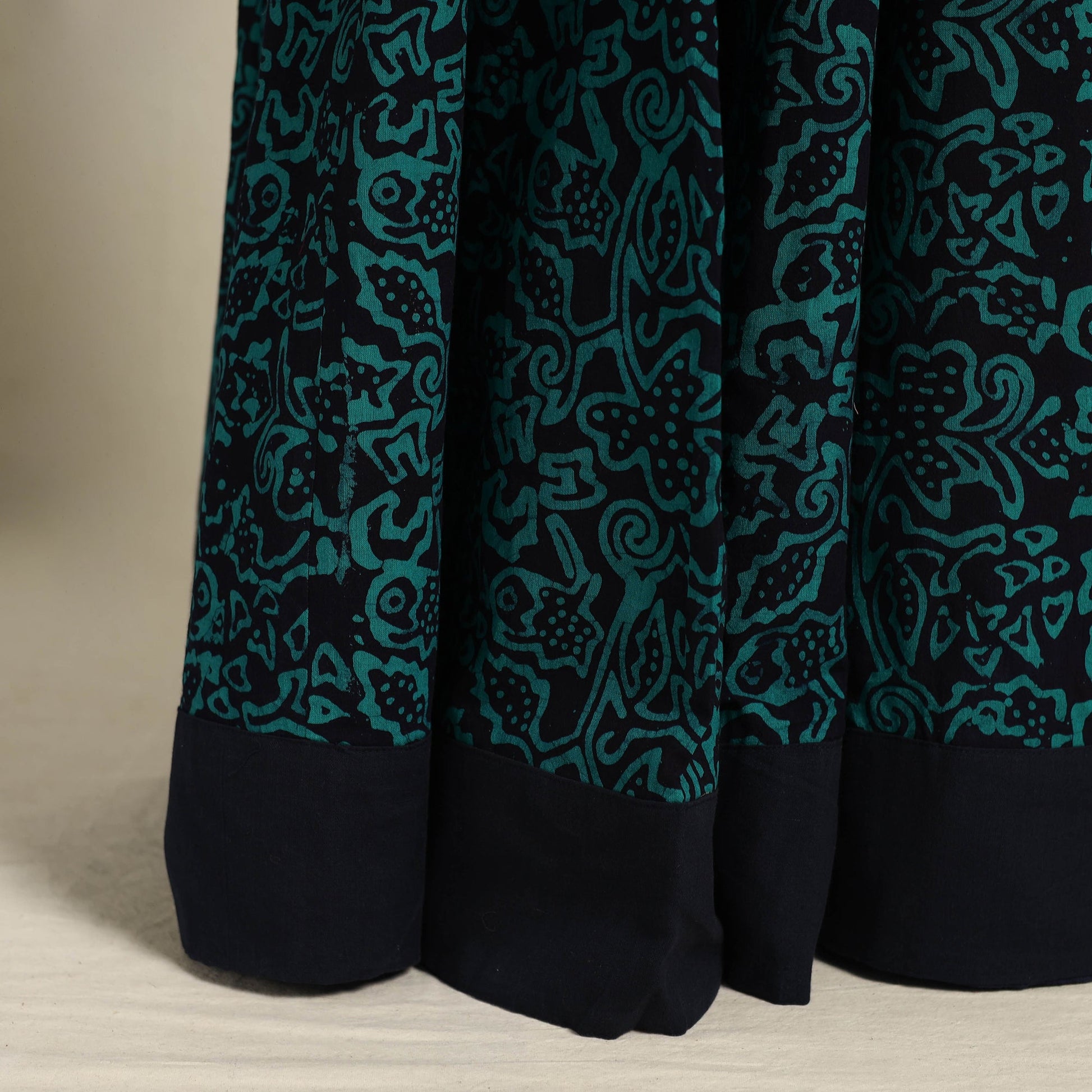 Green - 24 Kali Patchwork Batik Print Cotton Long Skirt 16