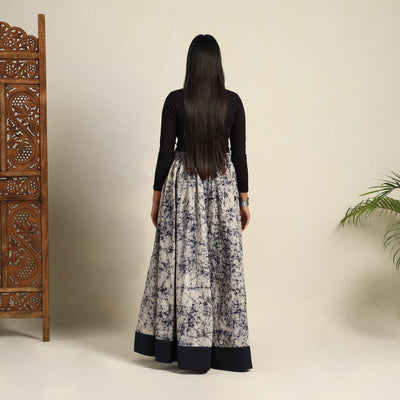 Beige - 24 Kali Patchwork Batik Print Cotton Long Skirt 17