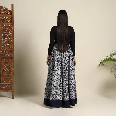 Blue - 24 Kali Patchwork Batik Print Cotton Long Skirt 18
