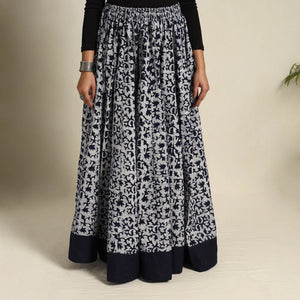 Blue - 24 Kali Patchwork Batik Print Cotton Long Skirt 18