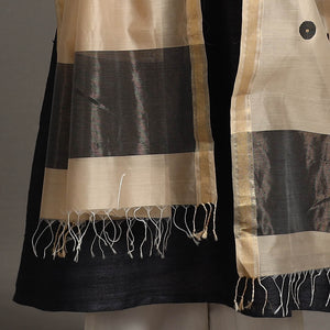 Beige - Handloom Silk Cotton Circle Buti Maheshwari Dupatta 35