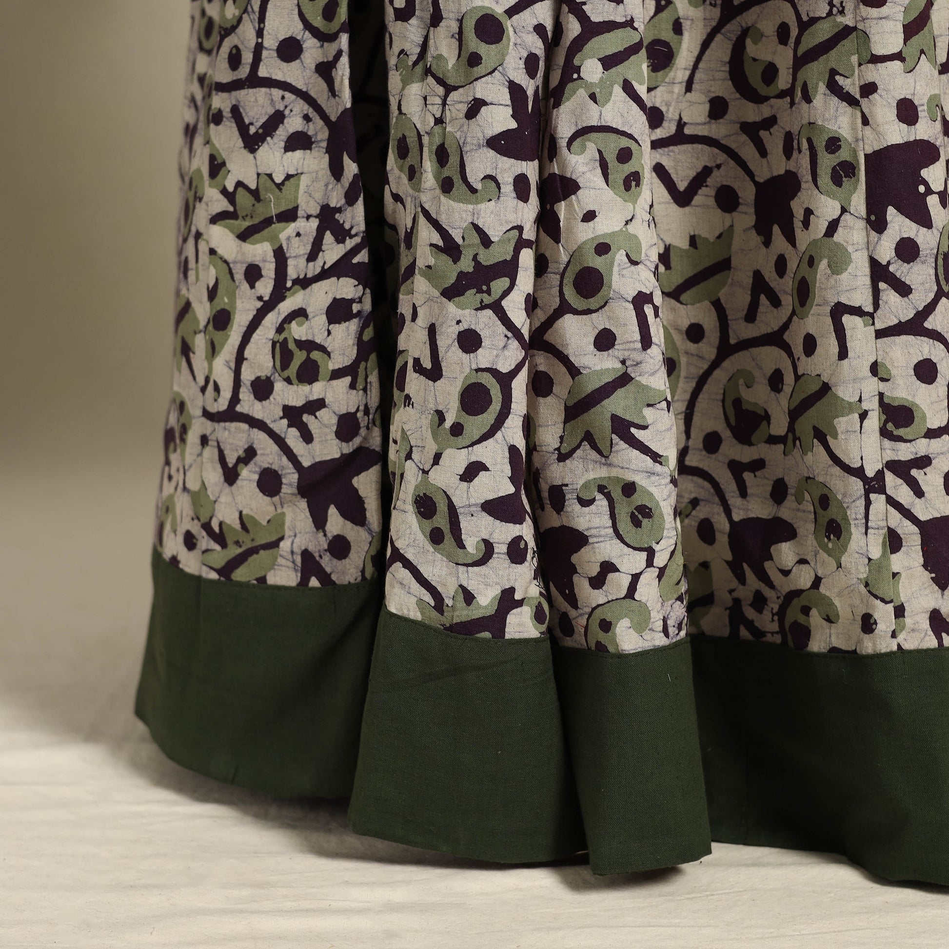 Beige - 24 Kali Patchwork Batik Print Cotton Long Skirt 22