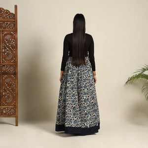 Blue - 24 Kali Patchwork Batik Print Cotton Long Skirt 23