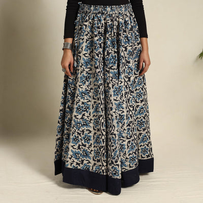 Blue - 24 Kali Patchwork Batik Print Cotton Long Skirt 23