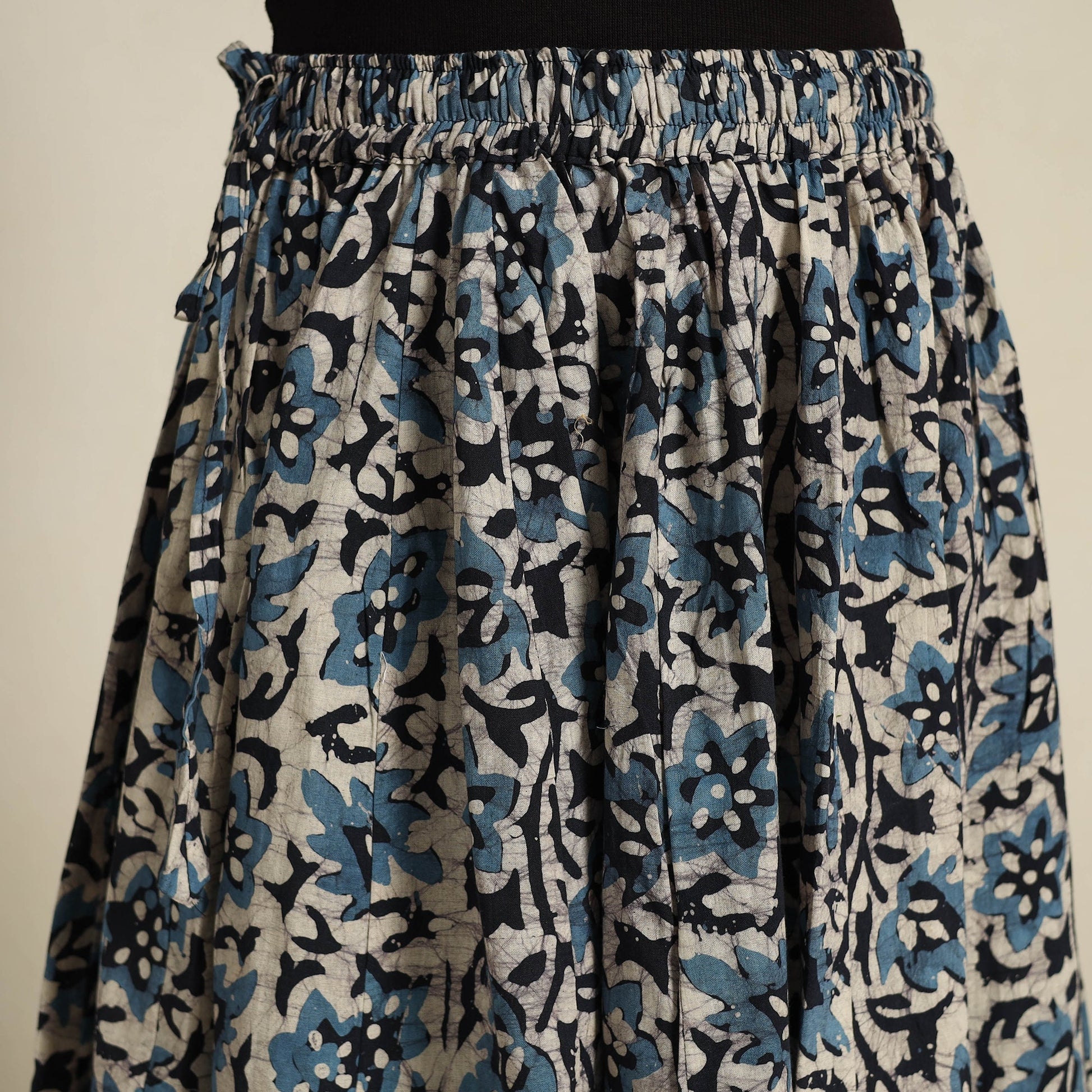 Blue - 24 Kali Patchwork Batik Print Cotton Long Skirt 23