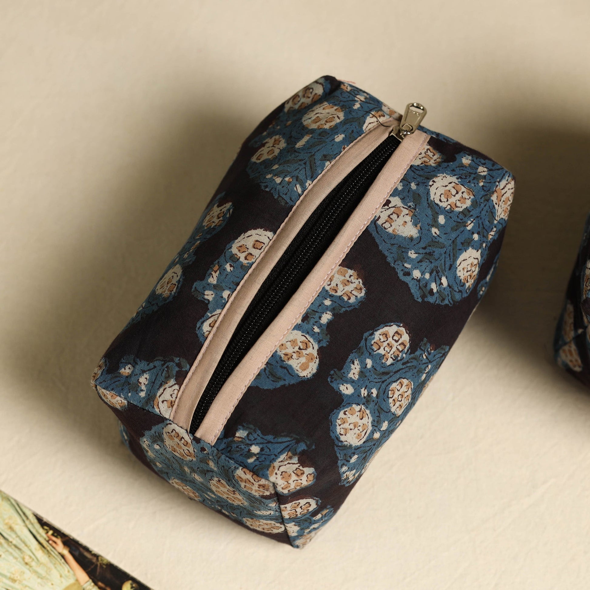 Black - Handmade Cotton Toiletry Bags (Set of 3) 15