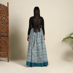 Blue - 24 Kali Patchwork Batik Print Cotton Long Skirt 28
