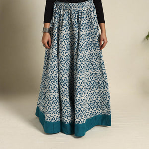 Blue - 24 Kali Patchwork Batik Print Cotton Long Skirt 28