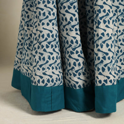 Blue - 24 Kali Patchwork Batik Print Cotton Long Skirt 28
