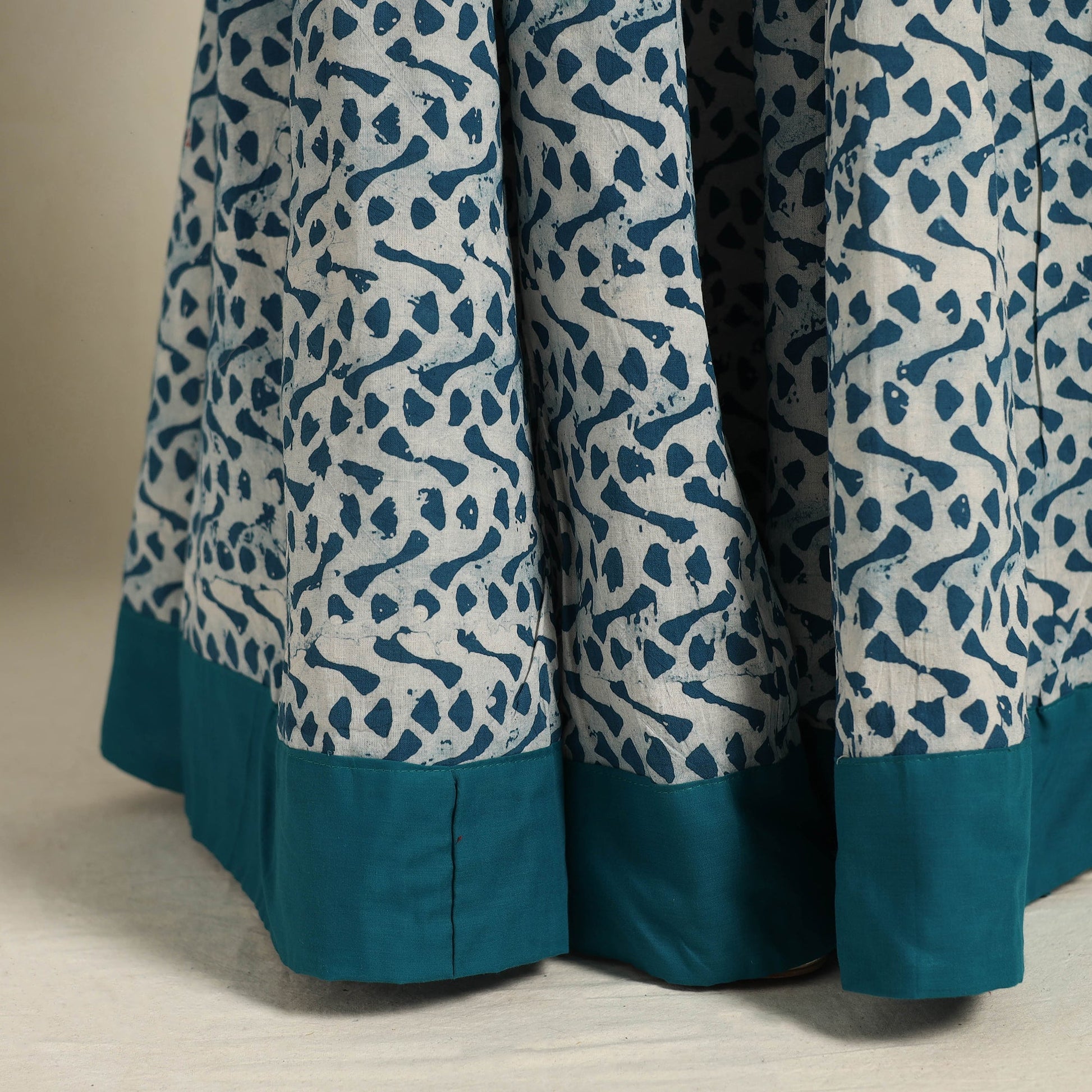 Blue - 24 Kali Patchwork Batik Print Cotton Long Skirt 28