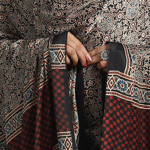 Brown - Modal Silk Block Print Ajrakh Dupatta 95