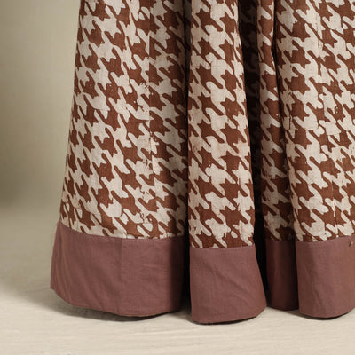 Brown - 24 Kali Patchwork Batik Print Cotton Long Skirt 30