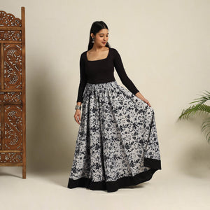 Black - 24 Kali Patchwork Batik Print Cotton Long Skirt 31