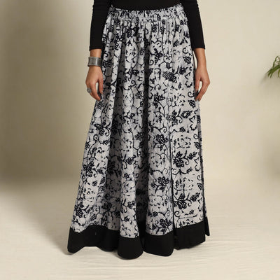 Black - 24 Kali Patchwork Batik Print Cotton Long Skirt 31
