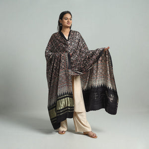 Black - Modal Silk Block Print Ajrakh Dupatta 97