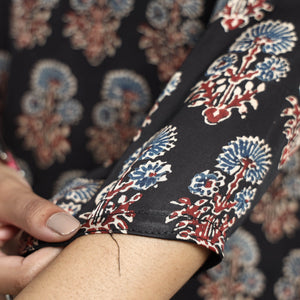 Black - Ajrakh Block Printed Modal Silk Kurta with Palazzo Set