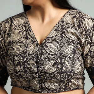 Black - Kalamkari Printed Cotton Stitched Blouse