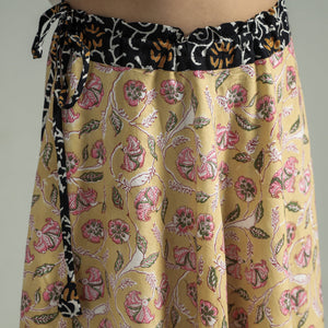 Beige - Sanganeri Block Printed Cotton Long Skirt